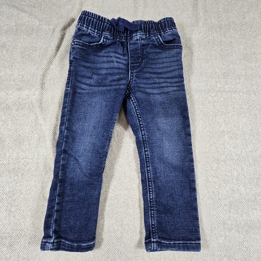 OshKosh‎ B'gosh Denim Jeans Boys 2T Distressed Look Blue Elastic Waist